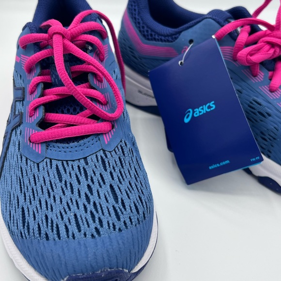 ASICS GT-1000 7 GS Running Shoes 1014A005-400 Azure/Purple size 4y - Picture 4 of 8